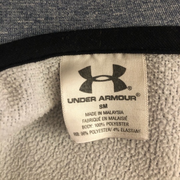 Heather Gunmetal Under Armour Zip Up Sweatshirt - Picture 8 of 8